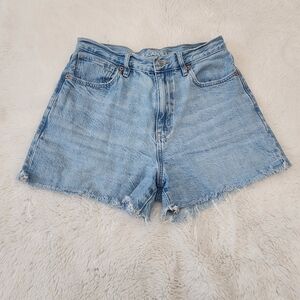 Light Blue Denim High-Waist Women’s Shorts